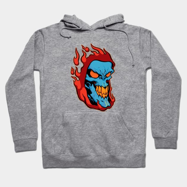 flame hood Hoodie by SkullFactory